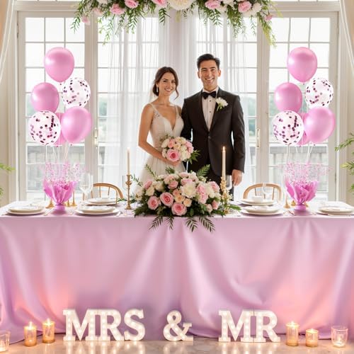 Pink Balloon Table Centerpiece Kit, 2 Sets Pink Balloon Stands for Tables with Metallic Star Centerpieces, alternate view 6