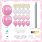 Pink Balloons Stand Column Kits Set of 2 Balloon Towers, alternate view 4