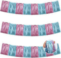 Pink Blue Fringe Garland Banner 30ft Wall Tinsel Foil Streamers in Pink Light Blue