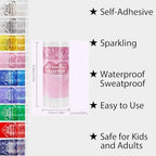 Pink Body Glitter Stick, Face Hair Glitter Makeup, Sparkling Mermaid Sequins Chunky Glitter Face Paint, Singer, alternate