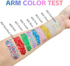 Pink Body Glitter Stick, Face Hair Glitter Makeup, Sparkling Mermaid Sequins Chunky Glitter Face Paint, Singer, alternate