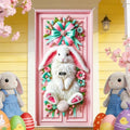 Pink Bunny Easter Door Cover 35x70 Inches Polyester in 35x70 Inches