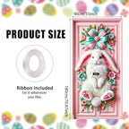 Pink Bunny Easter Door Cover 35x70 Inches Polyester in 35x70 Inches, alternate view 3