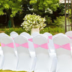 Pink Chair Sashes 100 Pack Spandex Stretch Chair Band Sashes with Buckles for Folding Chairs Wedding Party, alternate view 6