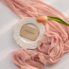 Pink Cheesecloth Table Runner 120 Inches Fall Party Home Decorations, alternate view 3
