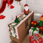 Pink Christmas Table Runner, Xmas Holiday Decorations for Home, alternate view 5