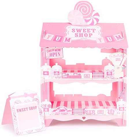 Pink Cupcake Stand Candy Cart Cake Holder Lollipop Display Stands for Birthday Barbecue Picnic Weddings