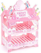 Pink Cupcake Stand Candy Cart Cake Holder Lollipop Display Stands for Birthday Barbecue Picnic Weddings, alternate view 6