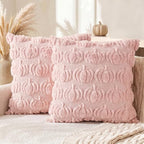 Pink Fall Pumpkin Throw Pillow Covers 16x16 Inch in 16x16 Inch