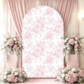 Pink Flower Arch Backdrop Cover 7.2ft Stretch Fabric Cover Fits Arch Backdrop Stand, Stand for Wedding