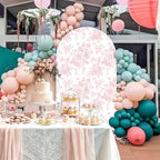 Pink Flower Arch Backdrop Cover Stretch Fabric Cover Fits Arch Backdrop Stand, Stand for Wedding, Birthday, alternate view 3