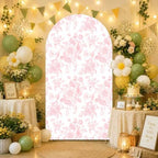 Pink Flower Arch Backdrop Cover Stretch Fabric Cover Fits Arch Backdrop Stand, Stand for Wedding, Birthday, alternate view 5
