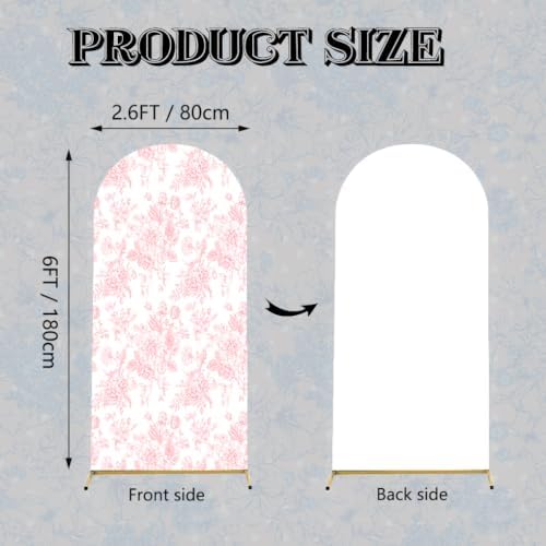 Pink Flower Arch Backdrop Cover Stretch Fabric Cover Fits Arch Backdrop Stand, Stand for Wedding, Birthday, alternate view 6