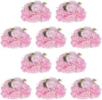 Pink Flower Centerpieces for Tables: 10 Pcs Artificial Rose Ball in Pink