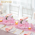 Pink Flower Centerpieces for Tables: 10 Pcs Artificial Rose Ball in Pink, alternate view 2
