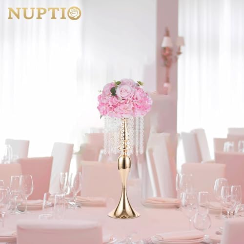 Pink Flower Centerpieces for Tables: 10 Pcs Artificial Rose Ball in Pink, alternate view 4