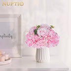 Pink Flower Centerpieces for Tables: 2 Pcs Artificial Rose Ball in Pink, alternate view 5