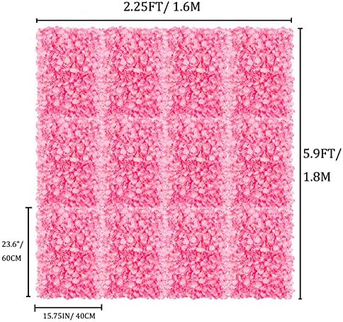 Pink Flower Wall Panel Backdrop Decor, 12 Pcs, 24 x 16 Inch in 24 x 16 Inch, alternate view 3