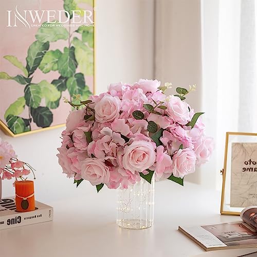 Pink Flowers Balls for Centerpieces: 15.7in Diam, 10 Pcs in Pink, alternate view 6