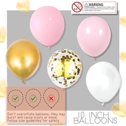 Pink Gold Balloon Column Stand Kit with Base, Pole for Floor&Table in 2 Count (Pack of 1) in Gold Pink, alternate view 3
