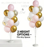 Pink Gold Balloon Column Stand Kit with Base, Pole for Floor&Table in 2 Count (Pack of 1) in Gold Pink, alternate view 5