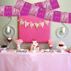 Pink Mix Fringe Garland Banner 30ft Wall Tinsel Foil Streamers in Pink Mix, alternate view 6
