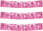 Pink Party Streamers Table Skirt Tinsel 3 Packs 36 Feet Metallic Foil Fringe Garland Wall Ceiling Hanging Fringe