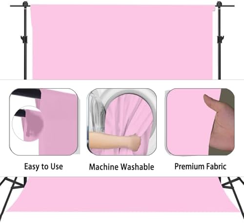 Pink Photography Backdrop for Photoshoot, Fabric 10x20ft in 10x20ft, alternate view 6