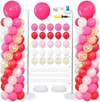 Pink Red Balloons Column 2 Sets Valentines Balloon Tower