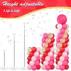 Pink Red Balloons Column 2 Sets Valentines Balloon Tower, alternate view 4