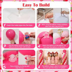 Pink Red Balloons Column 2 Sets Valentines Balloon Tower, alternate view 5