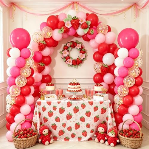 Pink Red Balloons Column 2 Sets Valentines Balloon Tower, alternate view 6
