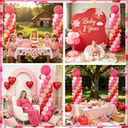 Pink Red Balloons Column 2 Sets Valentines Balloon Tower, alternate view 7