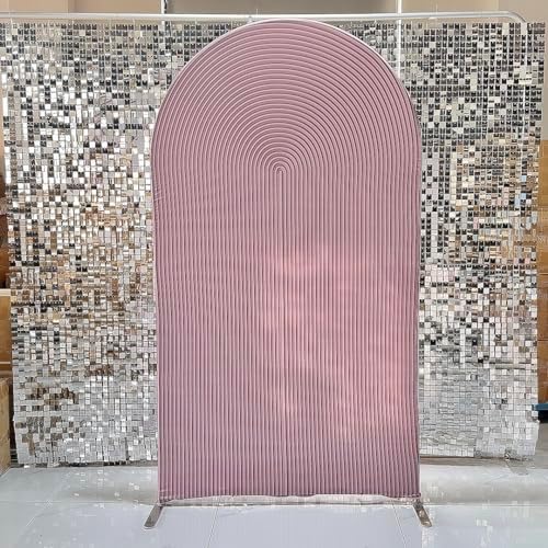 Pink Ripples Pattern Arch Backdrop Cover for Birthday Party Wedding Baby Shower Decorations Chiara Backdrops, alternate view