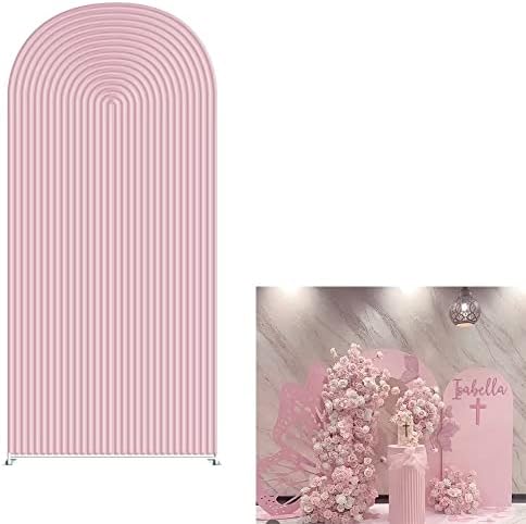 Pink Ripples Pattern Arch Backdrop Cover for Birthday Party Wedding Baby Shower Decorations Chiara Backdrops