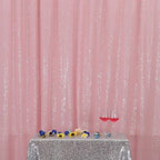 Pink Sequin Backdrop, 10Ft x 10Ft Glitter Photography Background Curtains for Party Baby Shower Wedding Birthday