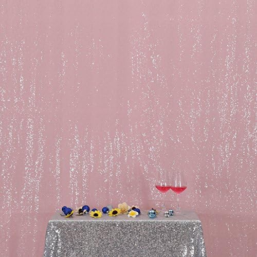 Pink Sequin Backdrop, 10Ft x 10Ft Glitter Photography Background Curtains for Party Baby Shower Wedding Birthday, alternate
