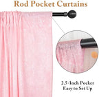 Pink Sequin Backdrop 7x7FT - Sparkling Party Photo Booth Background with Rod Pocket, Birthdays, Weddings, alternate view 3
