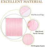 Pink Sequin Backdrop 7x7FT - Sparkling Party Photo Booth Background with Rod Pocket, Birthdays, Weddings, alternate view 4
