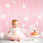 Pink Sequin Backdrop 7x7FT - Sparkling Party Photo Booth Background with Rod Pocket, Birthdays, Weddings, alternate view 5