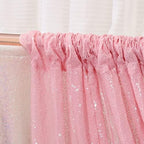 Pink Sequin Backdrop Curtain, 2 Panels 2Ft x 8Ft Glitter Photography Background for Party Baby Shower Wedding, alternate view