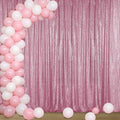 Pink Sequin Backdrop Curtain 4FTx8FT Glitter Pink Background Drapes Sparkle Photography Backdrop for Party