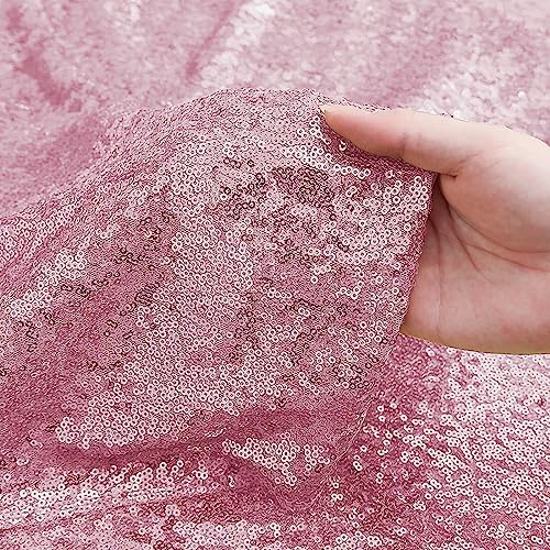 Pink Sequin Backdrop Curtain 4FTx8FT Glitter Pink Background Drapes Sparkle Photography Backdrop for Party, alternate view 5