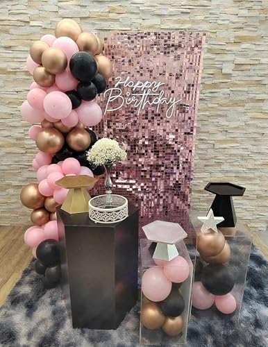Pink Shimmer Wall Backdrop, 24 Panels, 6x4 Ft Photo Backdrop in 6x4 Ft, alternate view 2