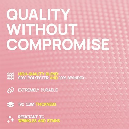 Pink Spandex Table Covers 6ft, 2 Pack - Elegant, Durable, Stretchy 6ft Table Cover Fitted, Wrinkle and Stain, alternate view
