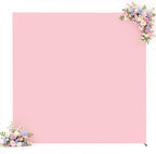 Pink Square Arch Backdrop Cover 8×8FT Spandex Arch Covers Fitted Wedding Balloon Arch Backdrop Stretchy Cover