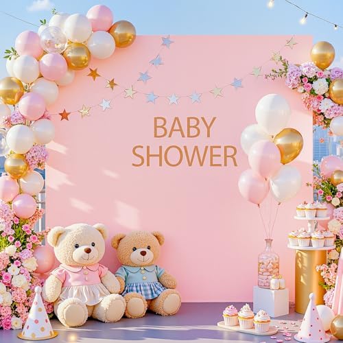 Pink Square Arch Backdrop Cover 8×8FT Spandex Arch Covers Fitted Wedding Balloon Arch Backdrop Stretchy Cover, alternate view