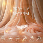 Pink Tulle Backdrop Curtain with Lights for Decor, 10x8FT in 10x8FT, alternate view 5