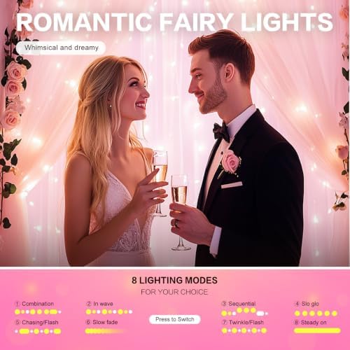 Pink Tulle Backdrop with Fairy Lights for Parites Wrinkle-Free Sheer Curtain Drapes Photo Back Drop for Wedding, alternate