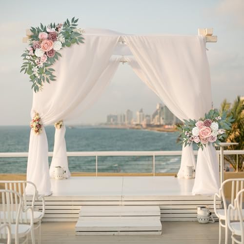 Pink Wedding Arch Flowers Set of 2, alternate view 2
